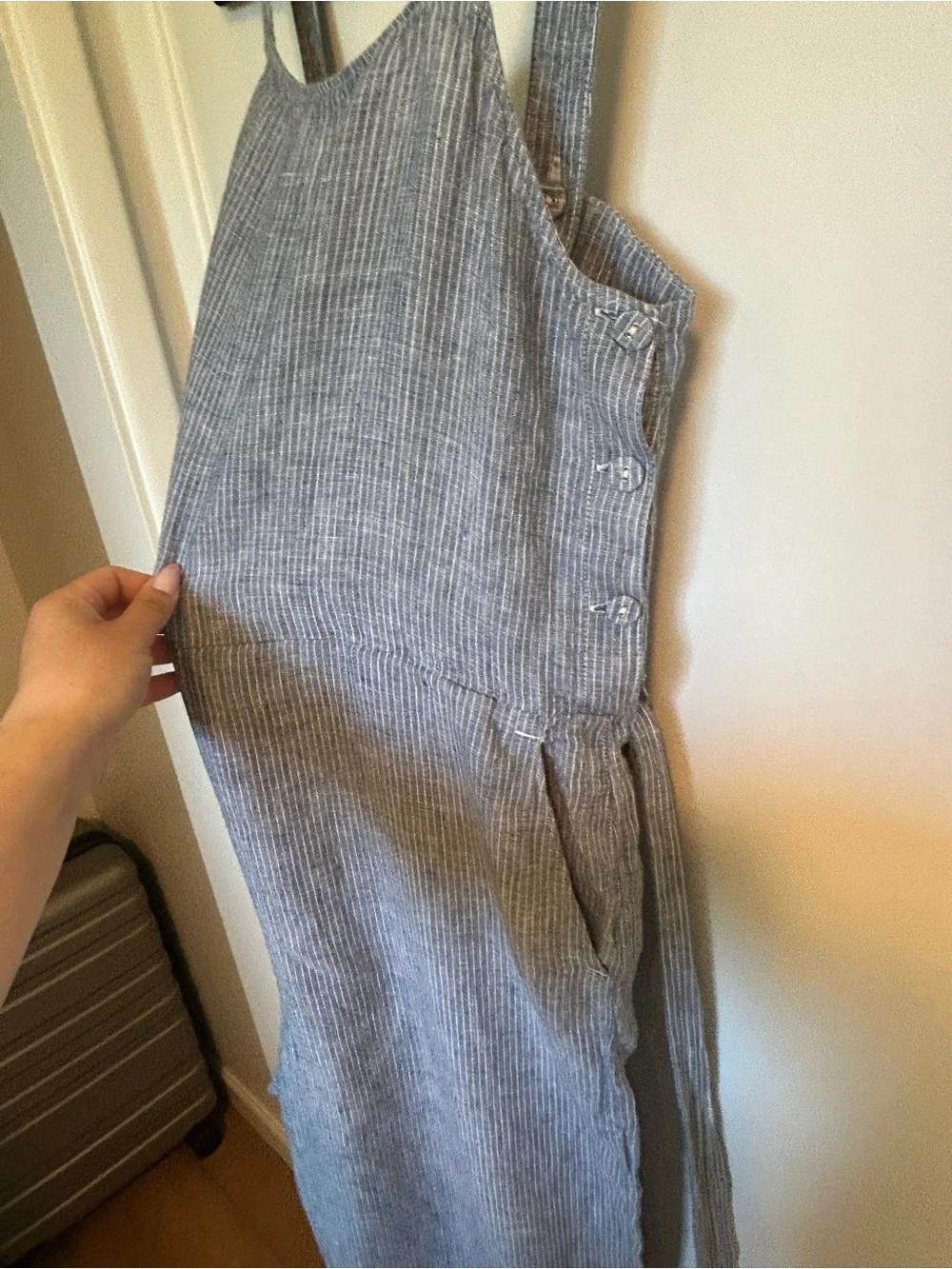 Everlane The Linen Side Button jumpsuit